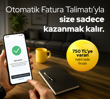 Otomatik Fatura Talimatlarınıza Nakit İadeniz Odea'da!